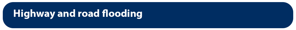 header image of highway and road flooding